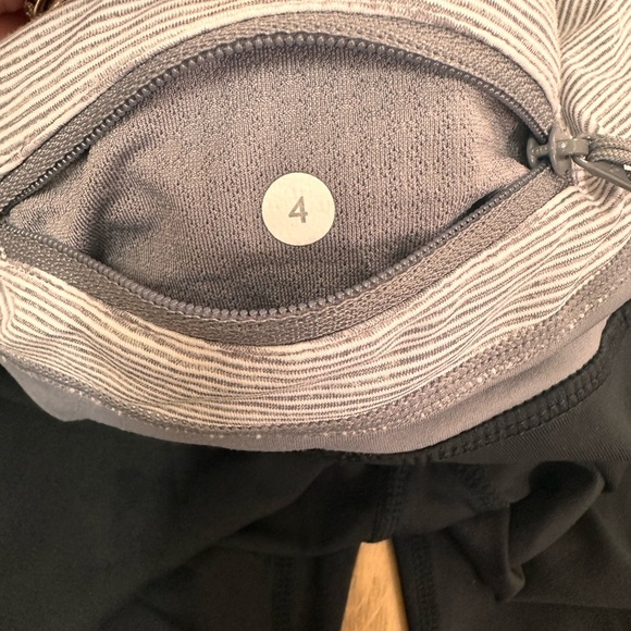 Lululemon Athletica Run A Marathon Black and Gray Capris - Picture 2 of 6